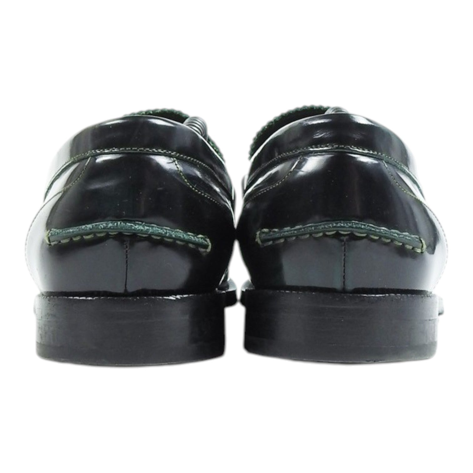 Burberry Dark Green Fringe Loafers Size 45.5
