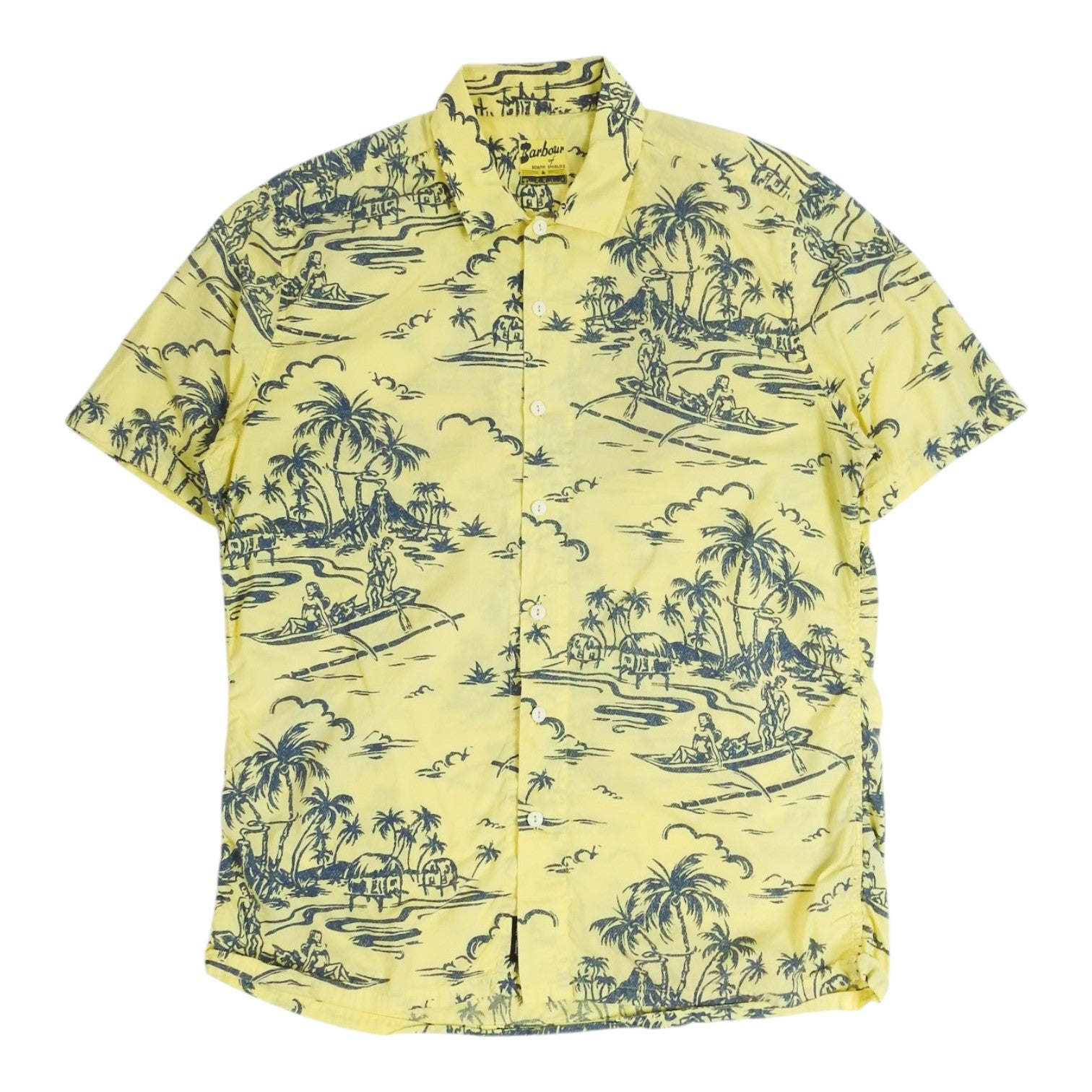 Barbour Palm SS Camp Shirt Size Large