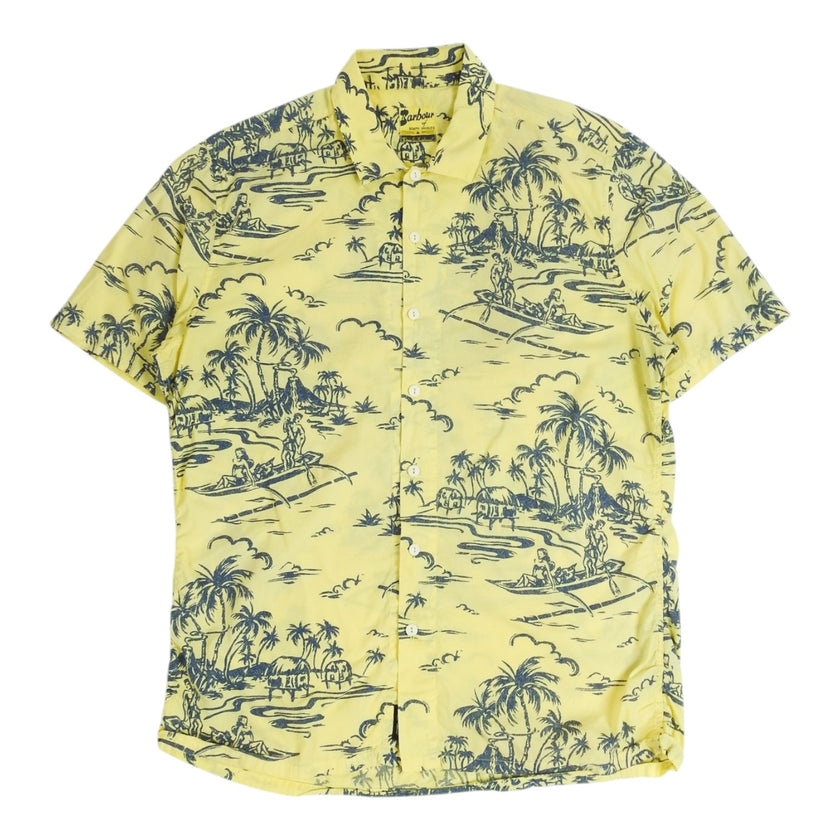 Barbour Palm SS Camp Shirt Size Large