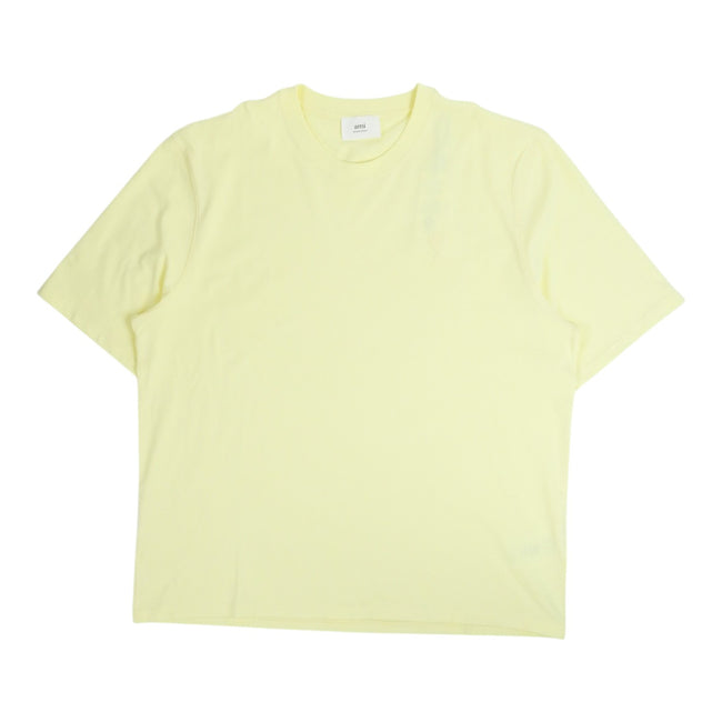 AMI Paris Yellow Logo SS T-Shirt Size 3XL