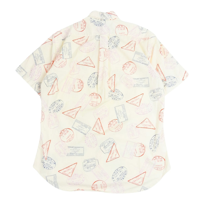 Gitman Bro's SS Passport Stamp Shirt Size Large