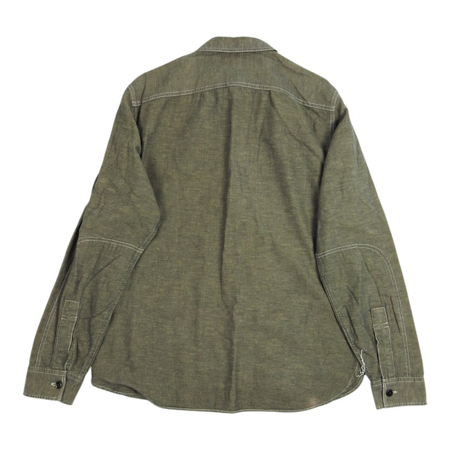 Double RL Grey/Brown LS Shirt Size Large