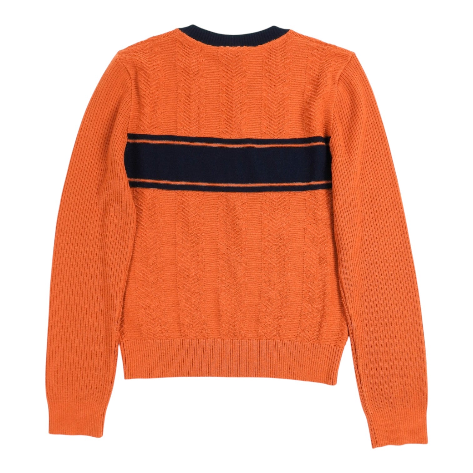 Adidas x Wales Bonner Orange/Blue V Neck Sweater Size Small