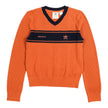 Adidas x Wales Bonner Orange/Blue V Neck Sweater Size Small