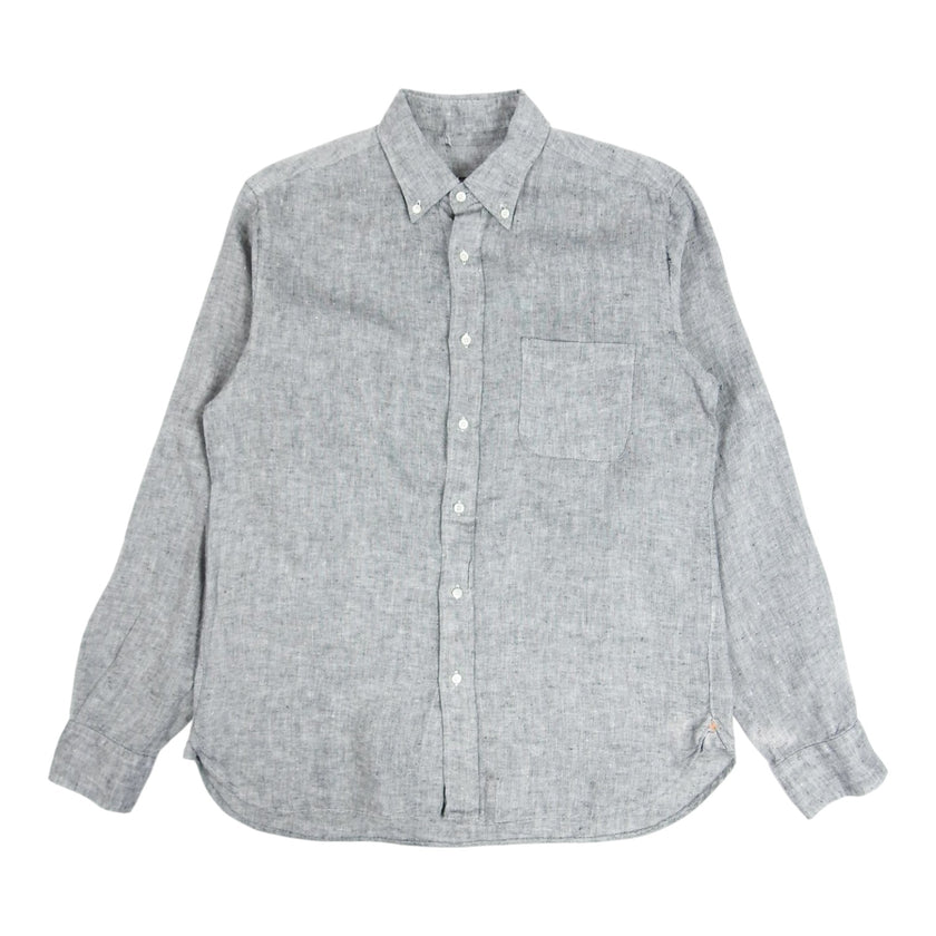 Beams Grey Linen Shirt Size Large