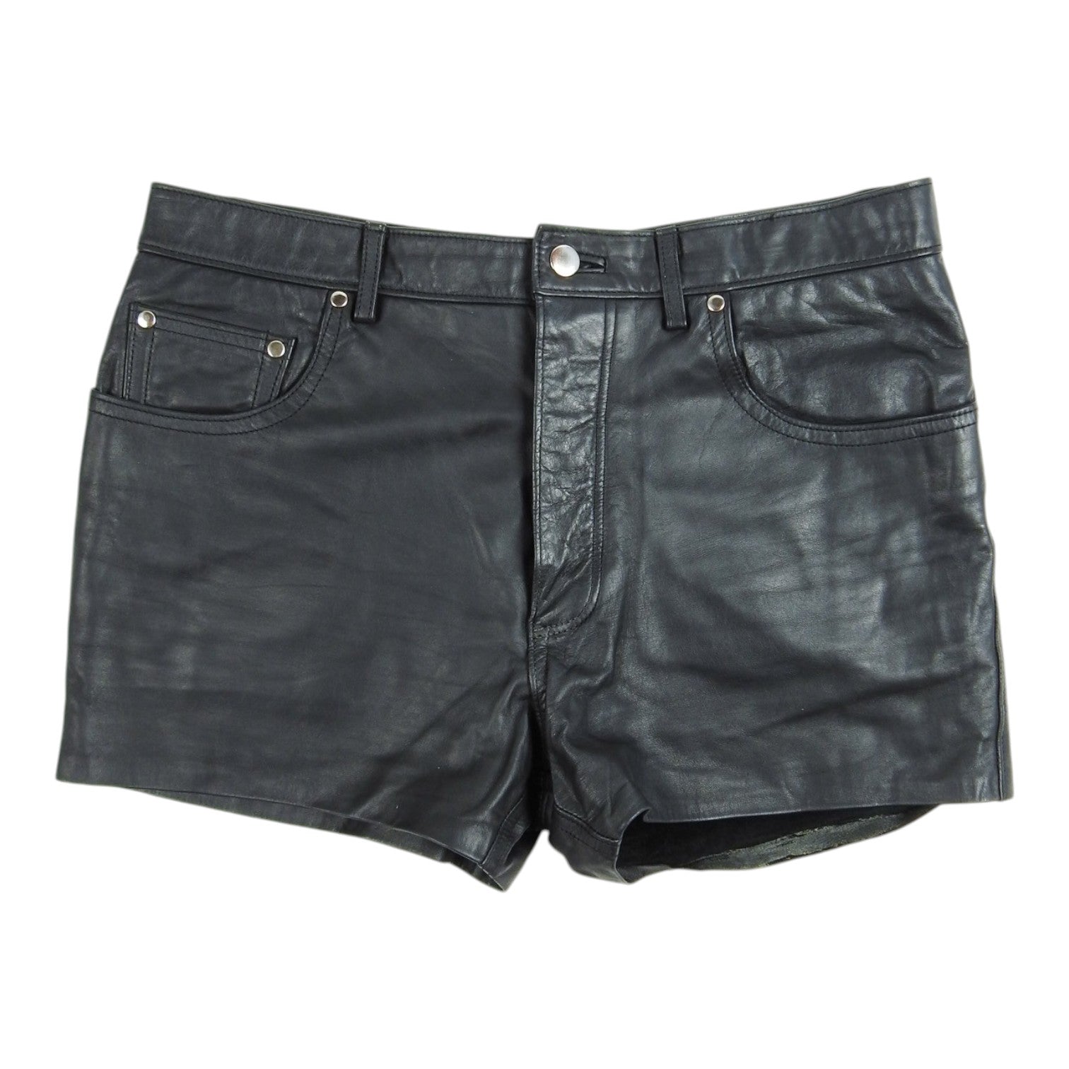 Northbound Leather Button Up Leather Shorts Size 36