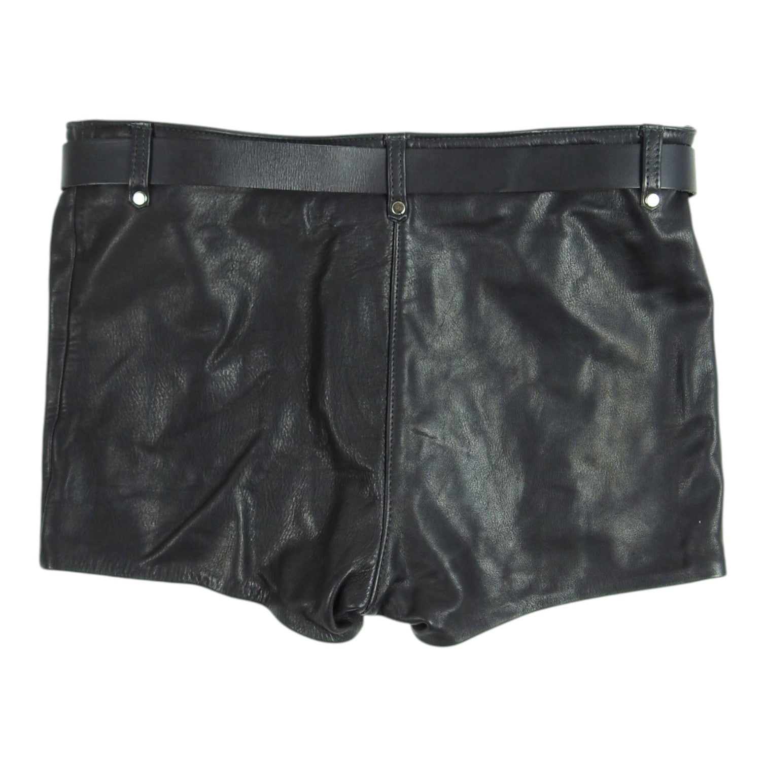 Northbound Leather Peakaboo Zip Leather Shorts Size 36