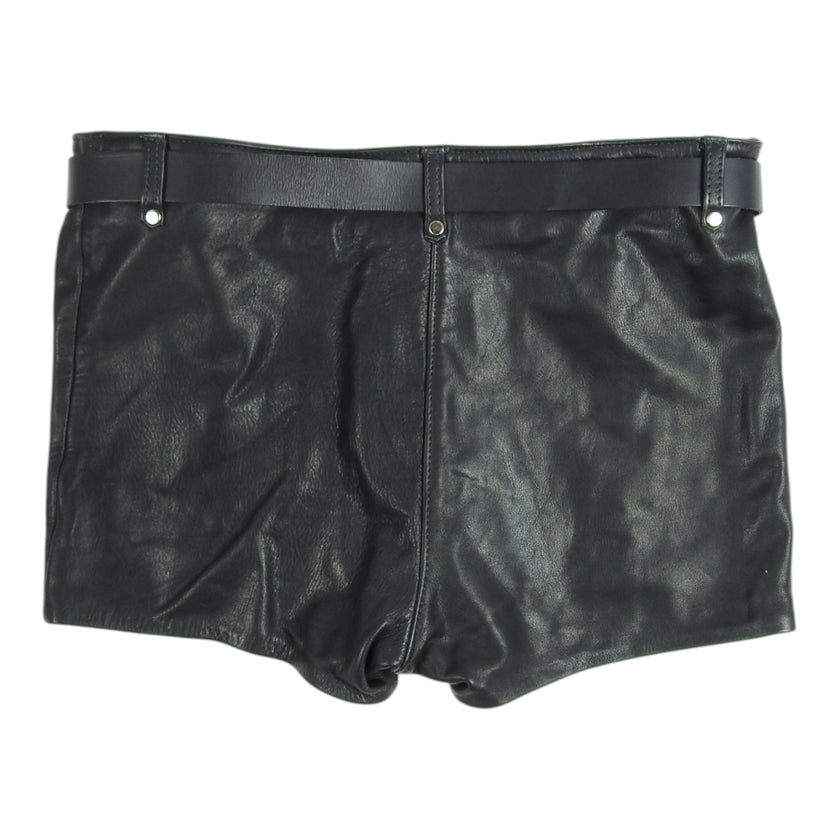 Northbound Leather Peakaboo Zip Leather Shorts Size 36