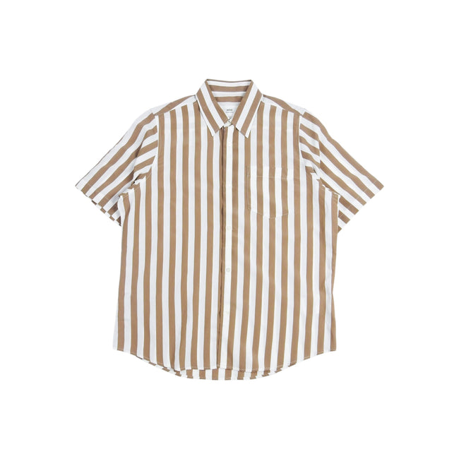 AMI Brown/White SS Shirt Size 37