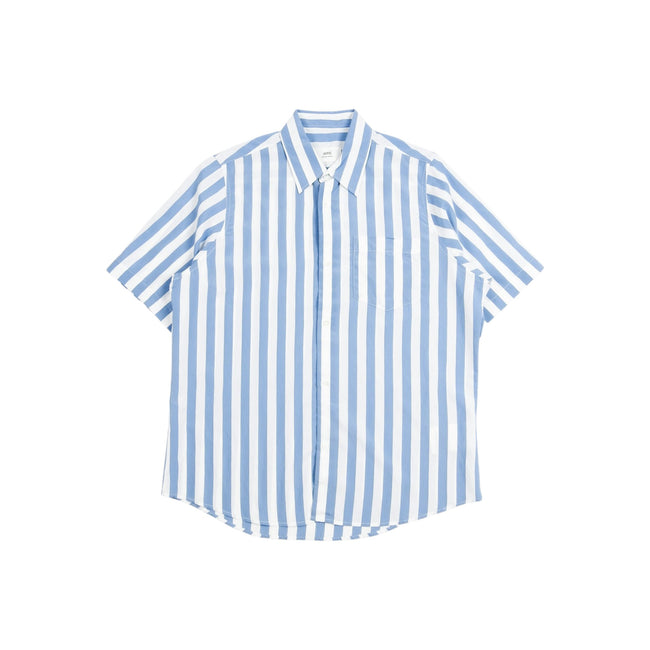 AMI Blue Striped SS Shirt Size 37