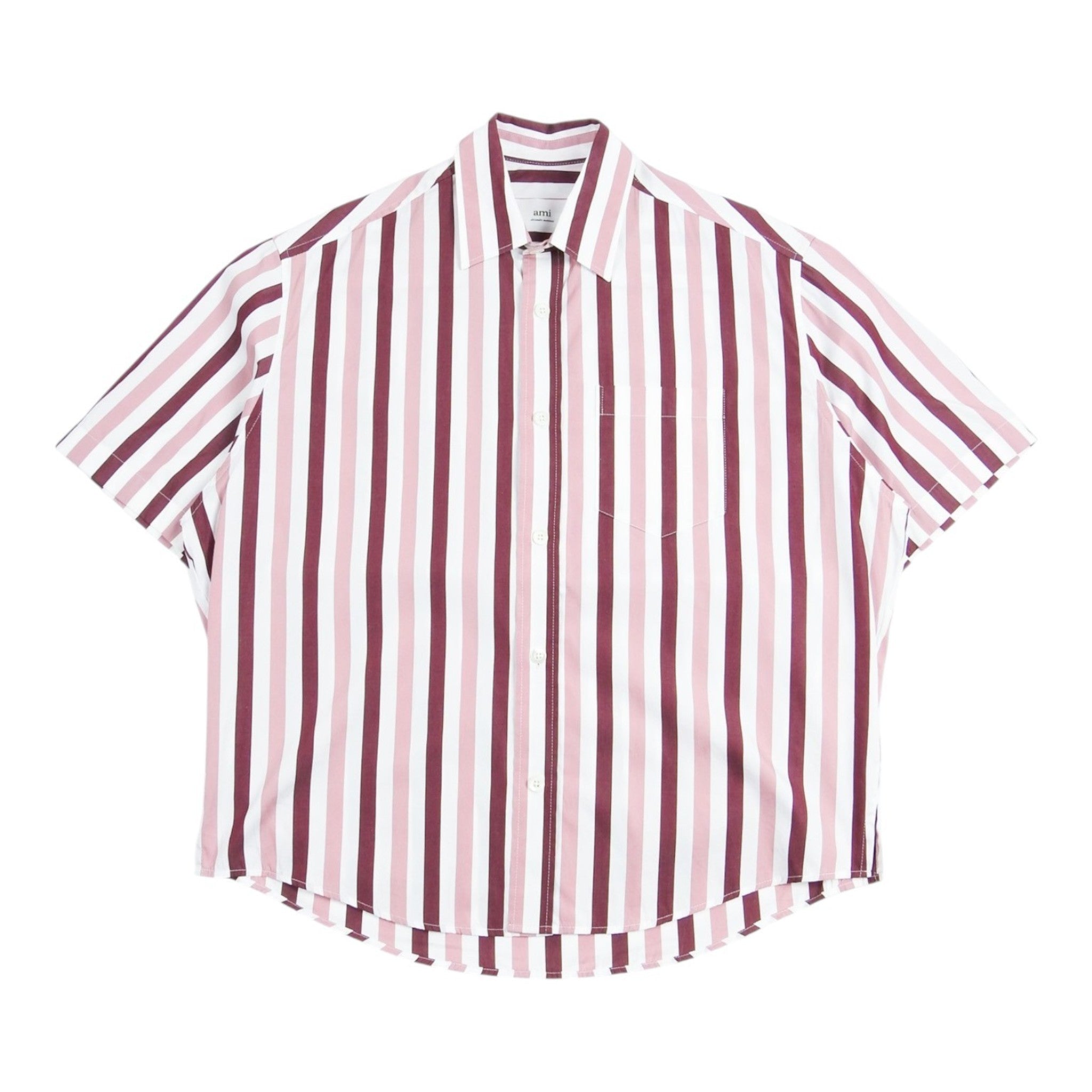 AMI Pink Striped SS Shirt Size 36