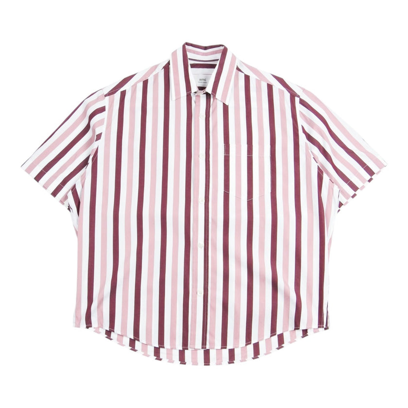 AMI Pink Striped SS Shirt Size 36