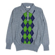 AMI LS Argyle Knit Polo Size Large