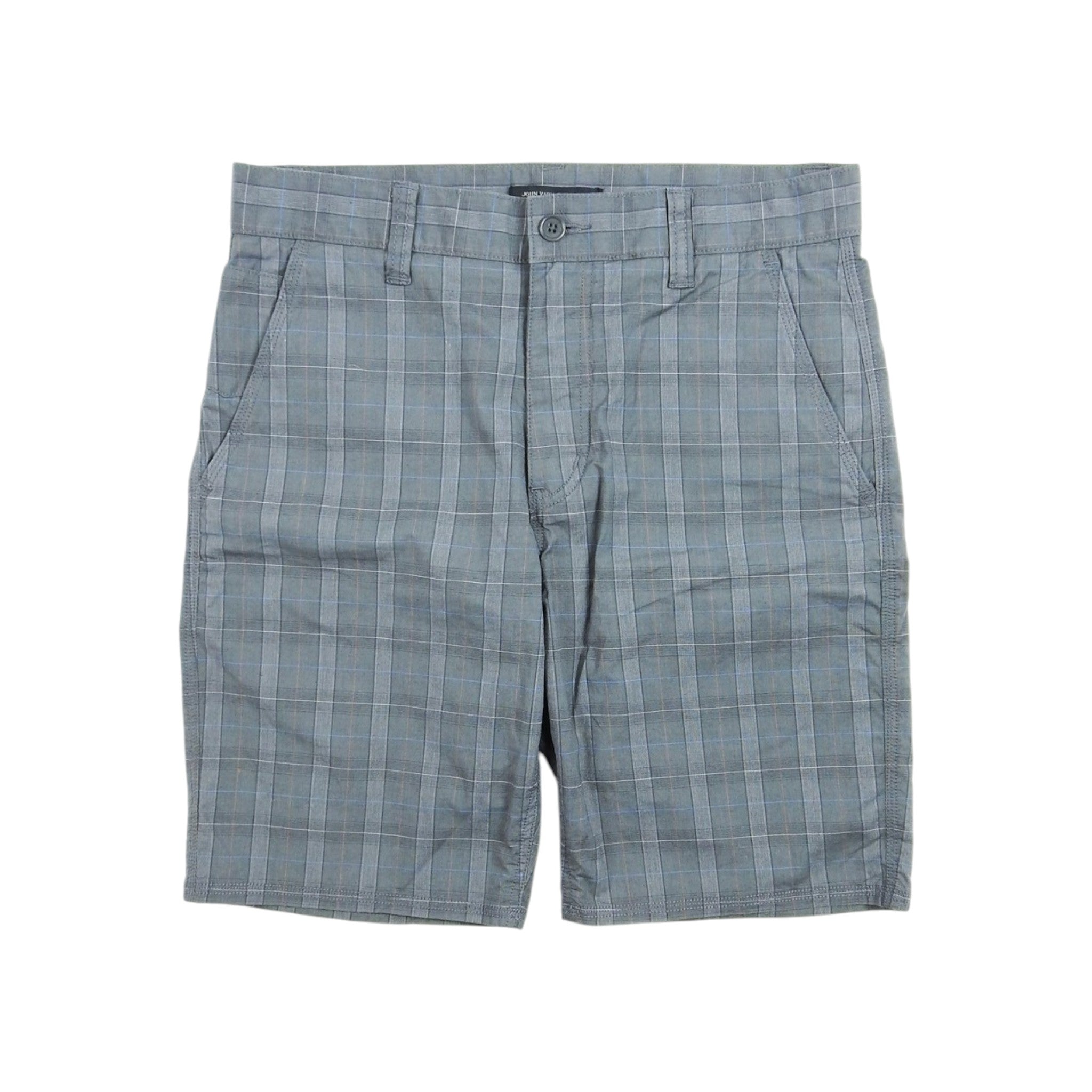 John Varvatos Plaid Grey Shorts Size 32