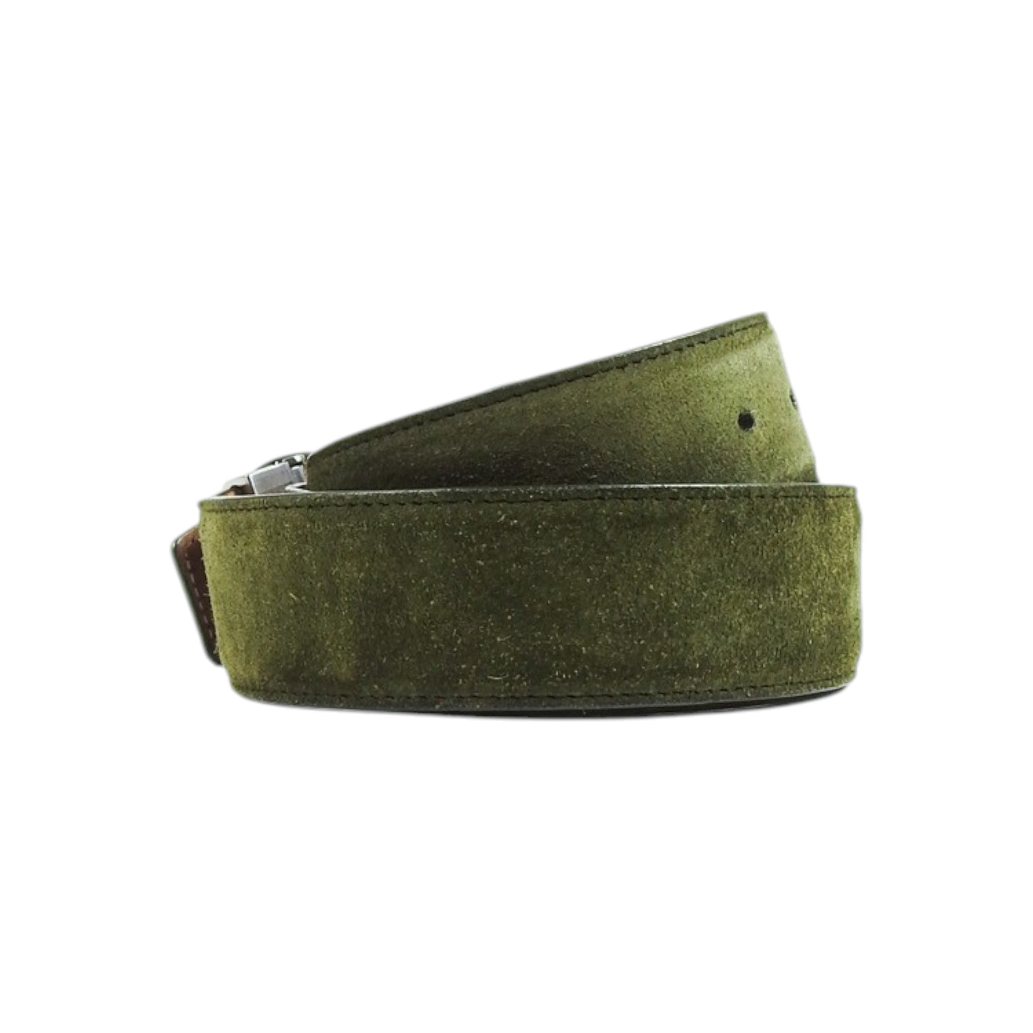 Salvatore Ferragamo Green Suede Belt
