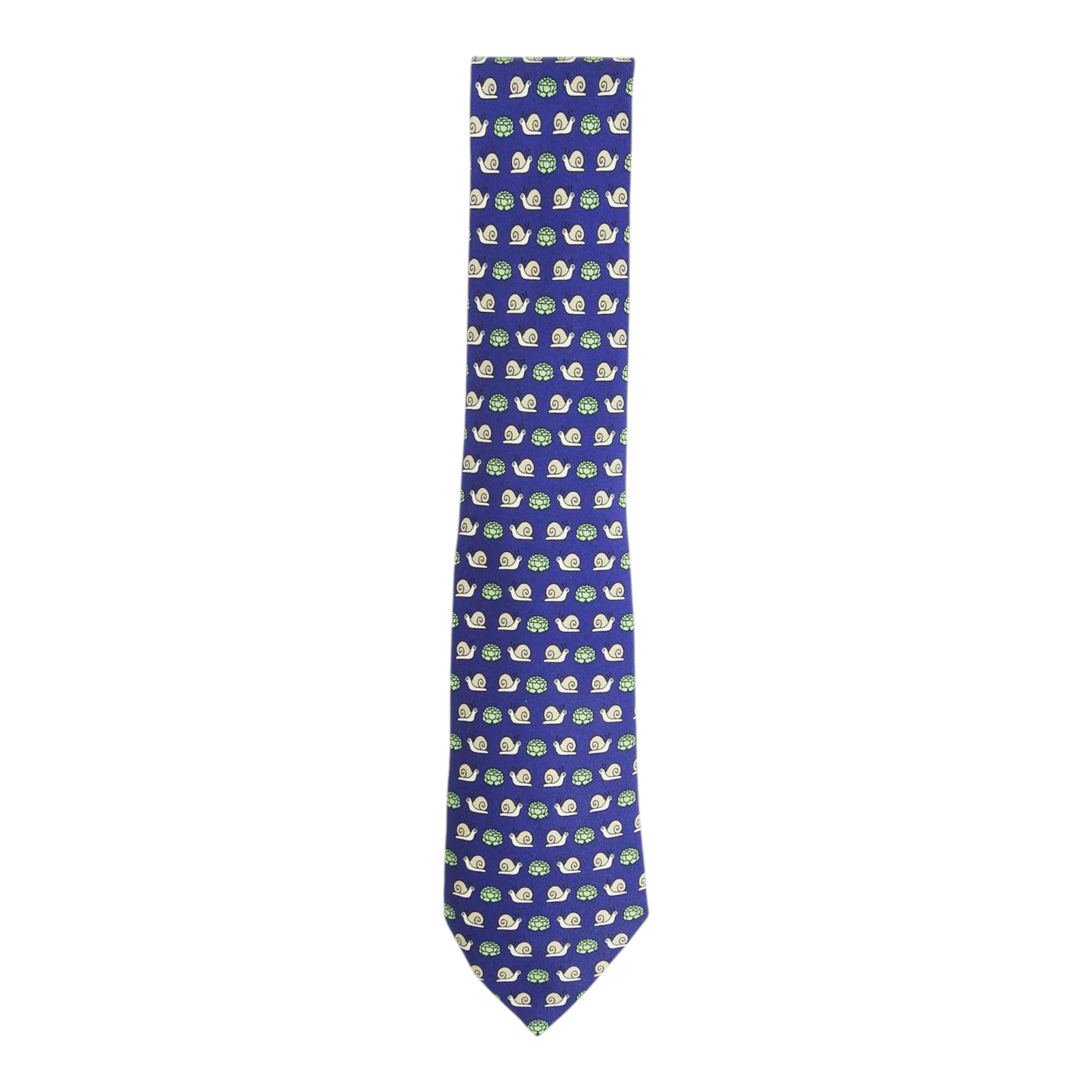 Hermes Blue Snail + Lettuce Tie