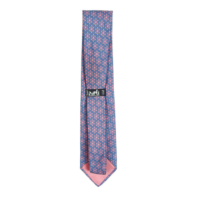 Hermes Pink/Blue Star Tie