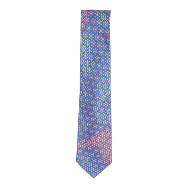 Hermes Pink/Blue Star Tie