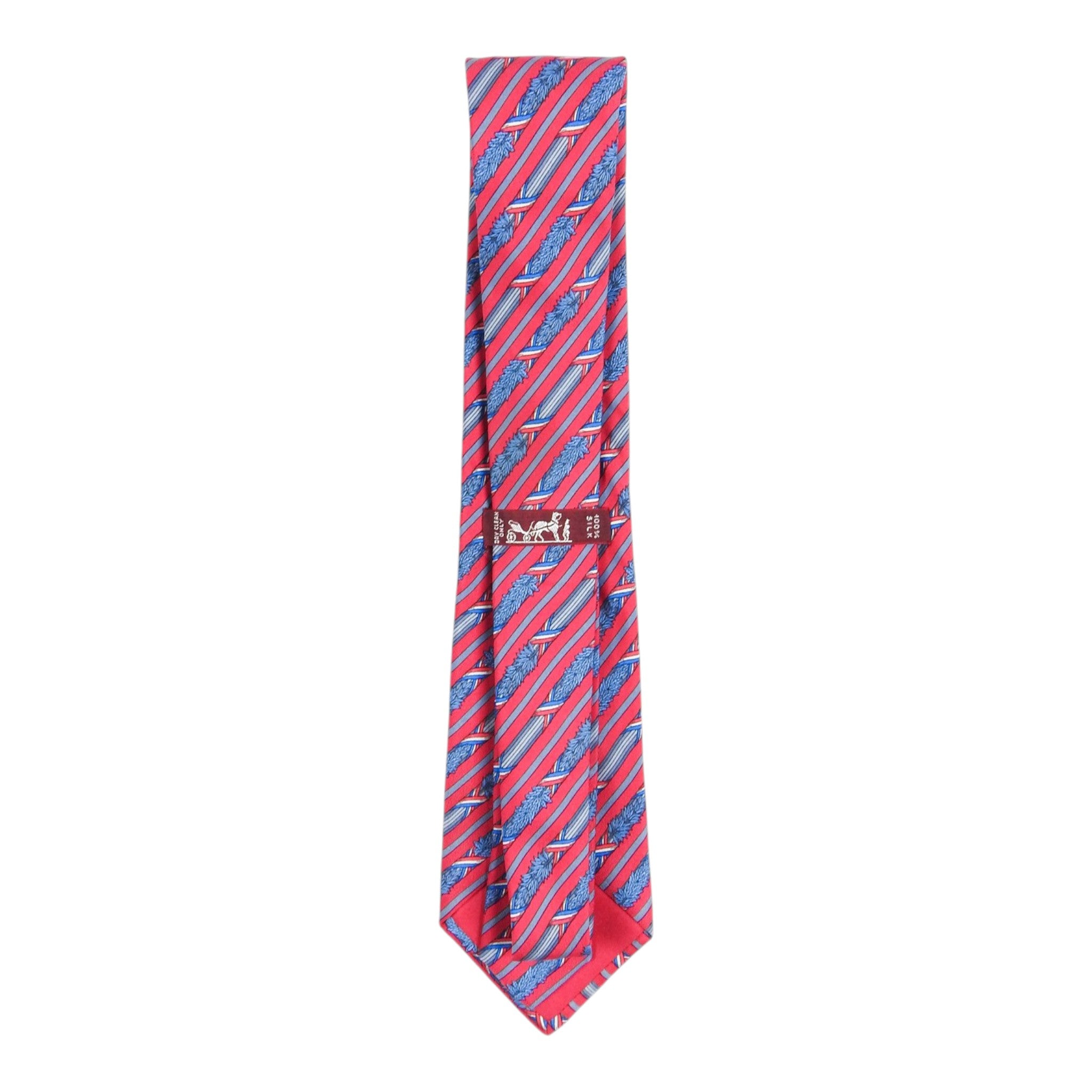 Hermes Red/Blue Striped Fauna Tie