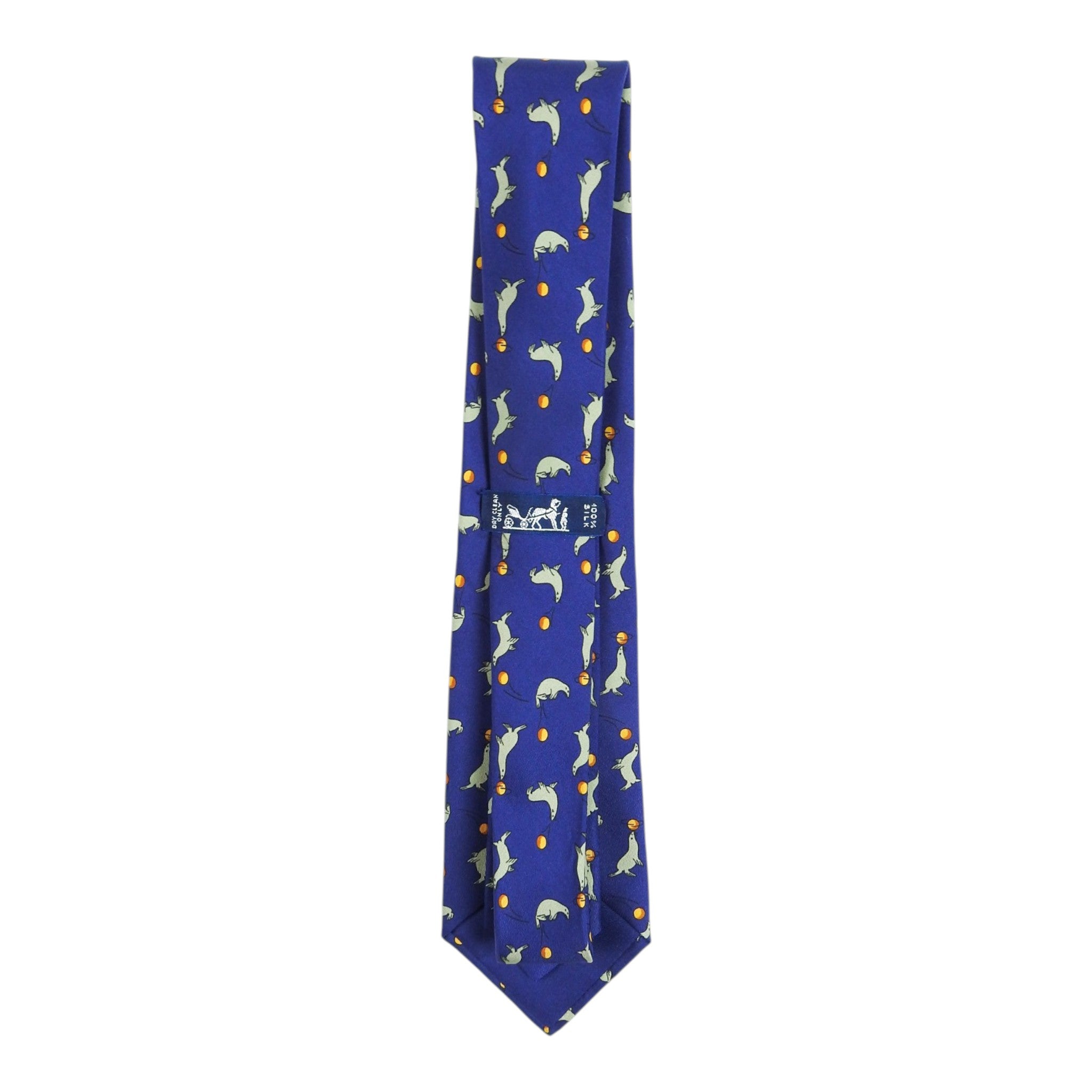 Hermes Navy Seal Tie