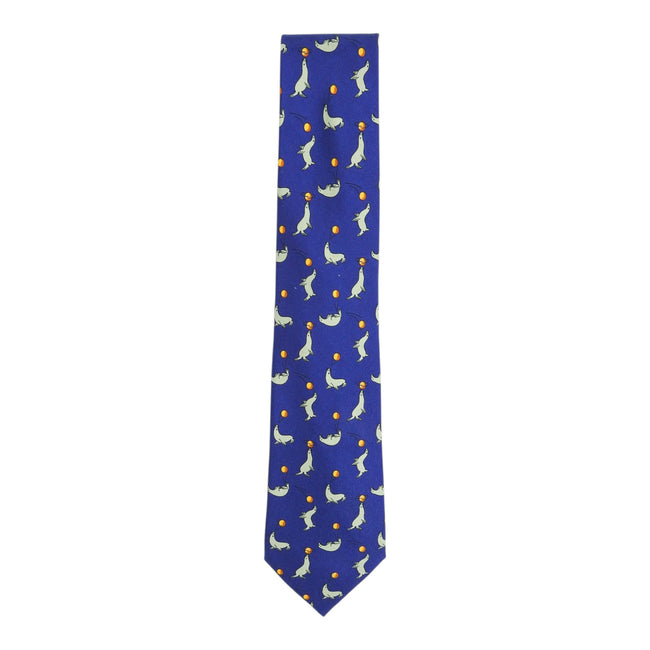 Hermes Navy Seal Tie