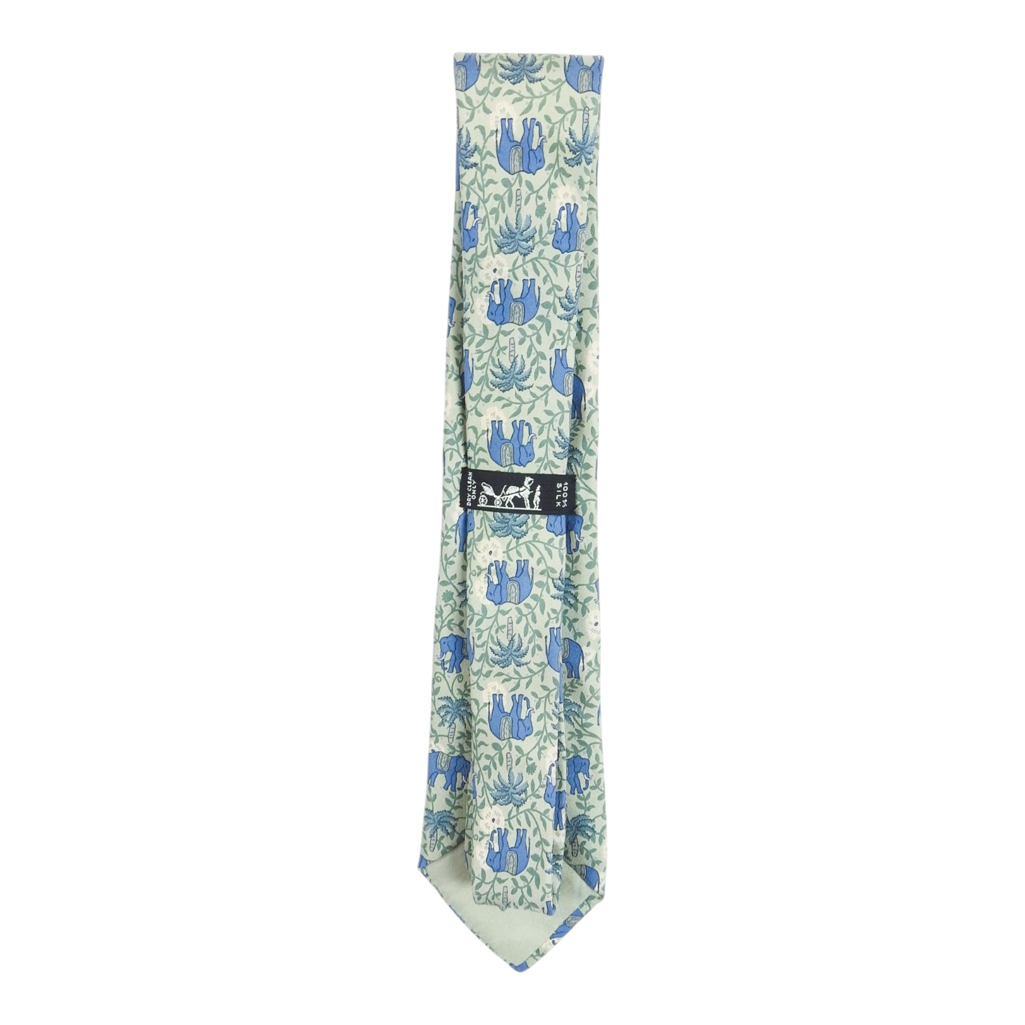 Hermes Green Elephant Tie