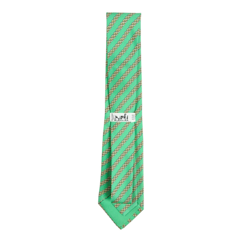 Hermes Green Helix Tie