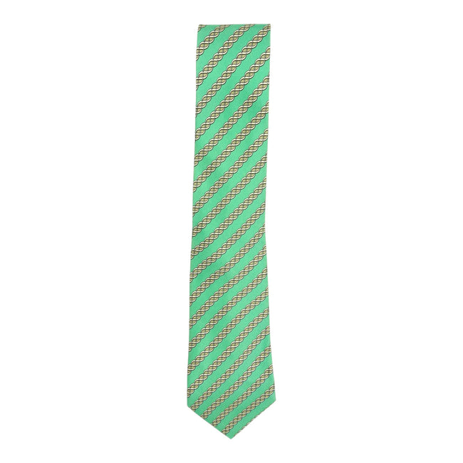 Hermes Green Helix Tie