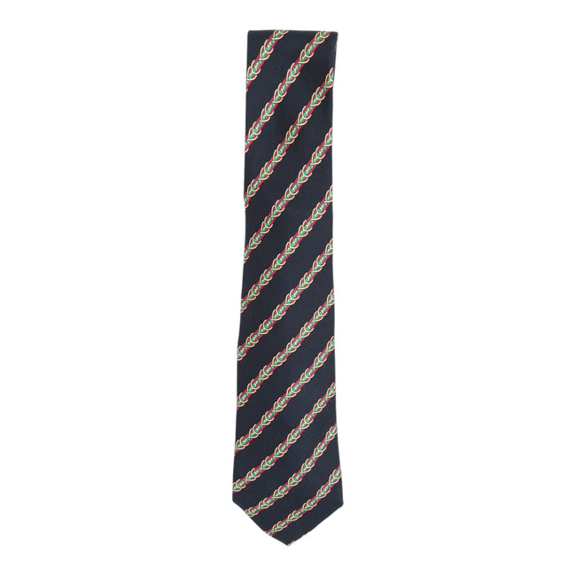Hermes Black/Pink/Teal Stripe Tie
