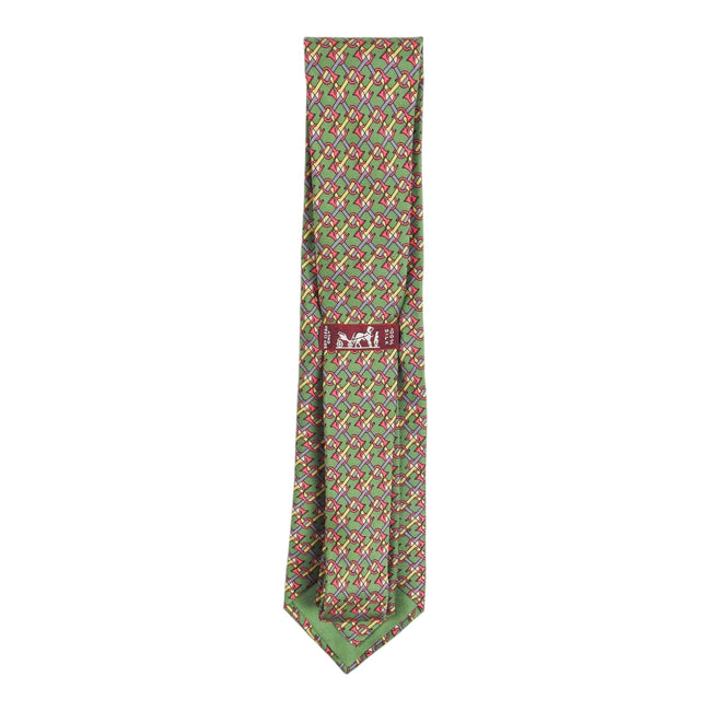 Hermes Green French Horn Tie