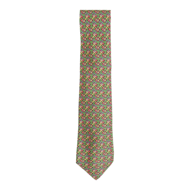 Hermes Green French Horn Tie
