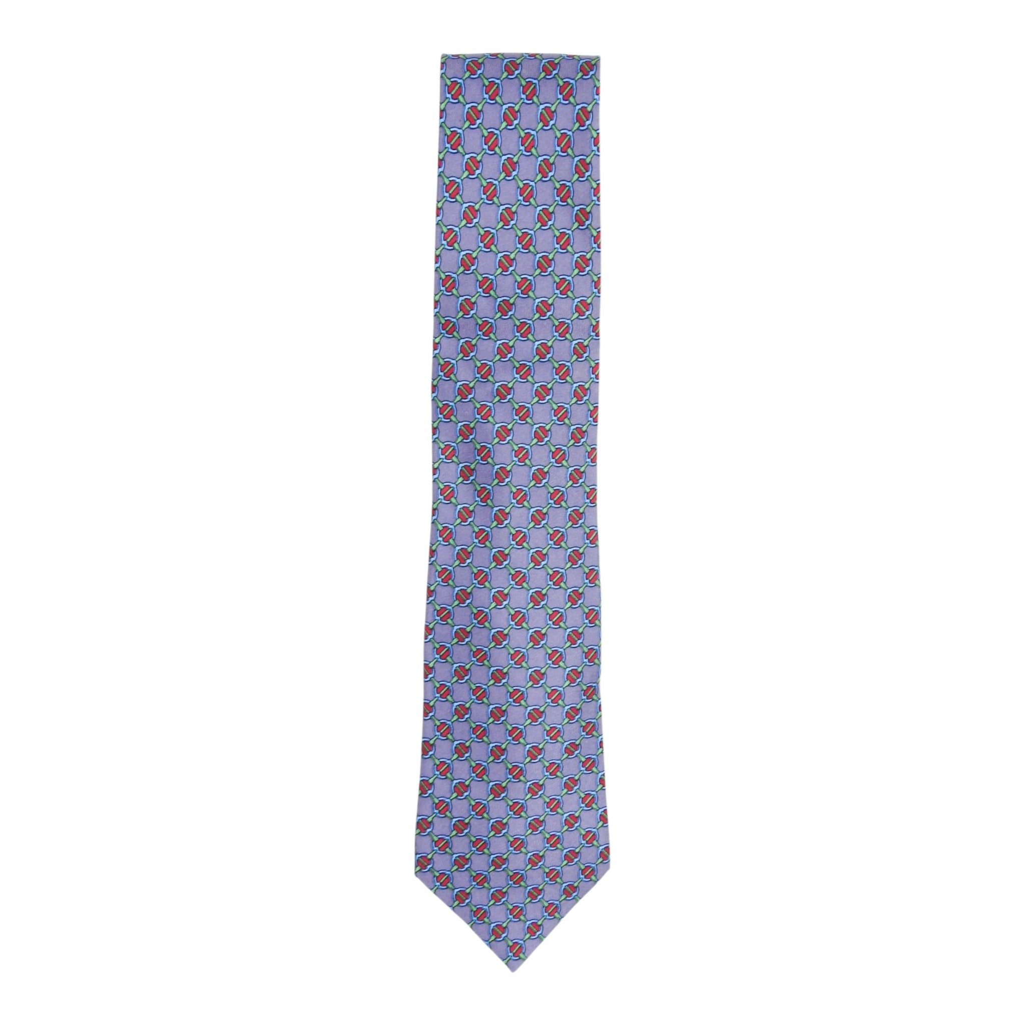 Hermes Purple Horsebit Tie
