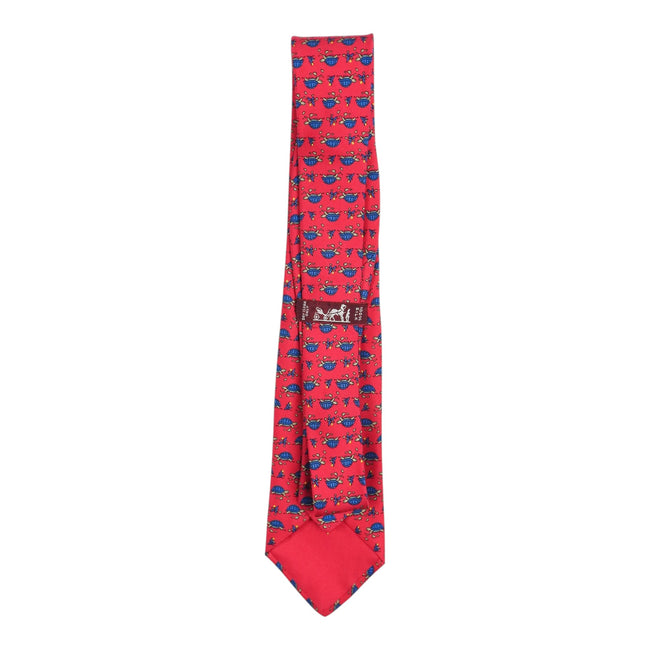Hermes Red Turtle Tie