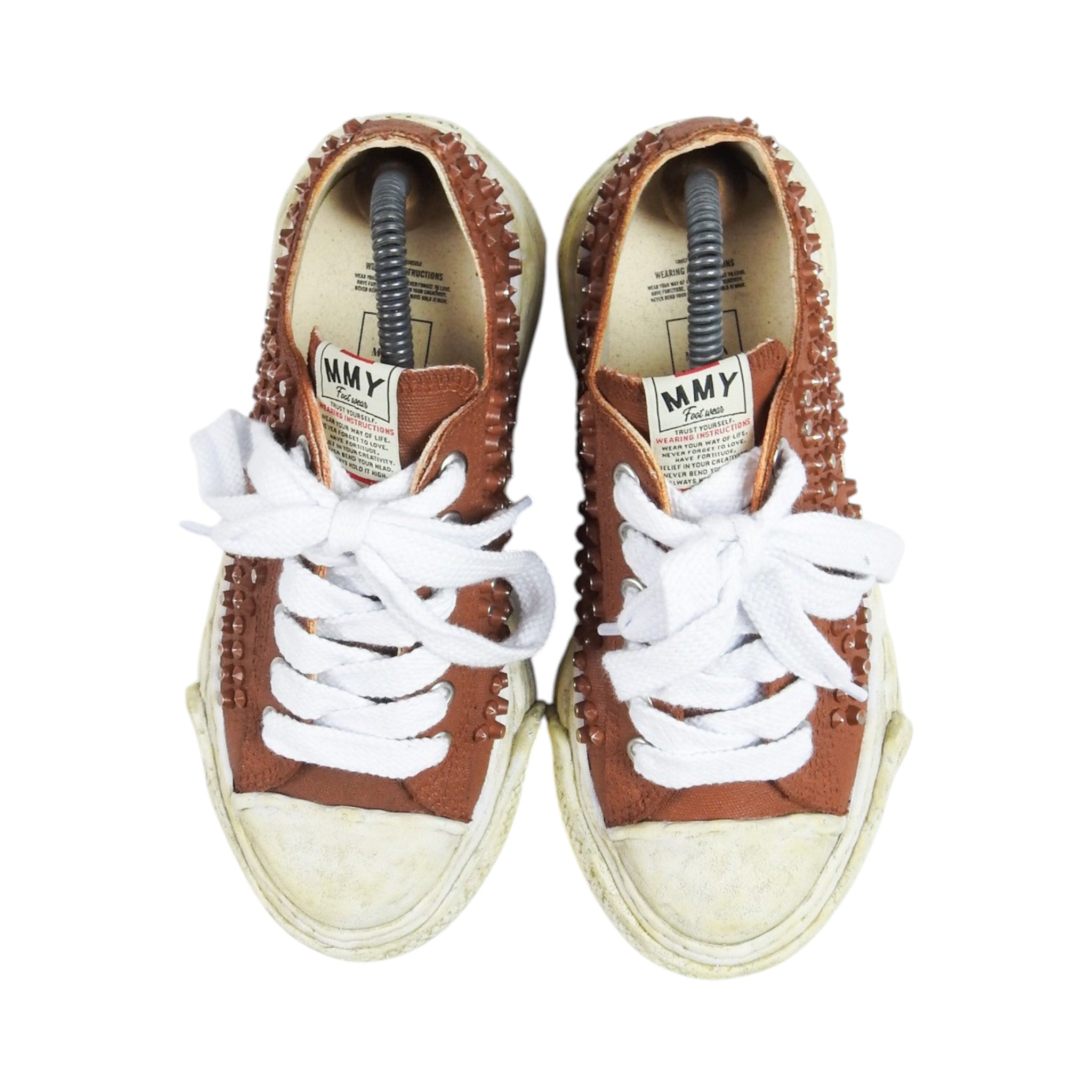 Mihara Yasuhiro Brown Studded Sneakers Size 41