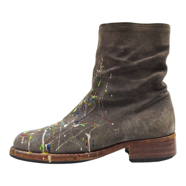 Maison Margiela Paint Splatter Suede Boots Size 41