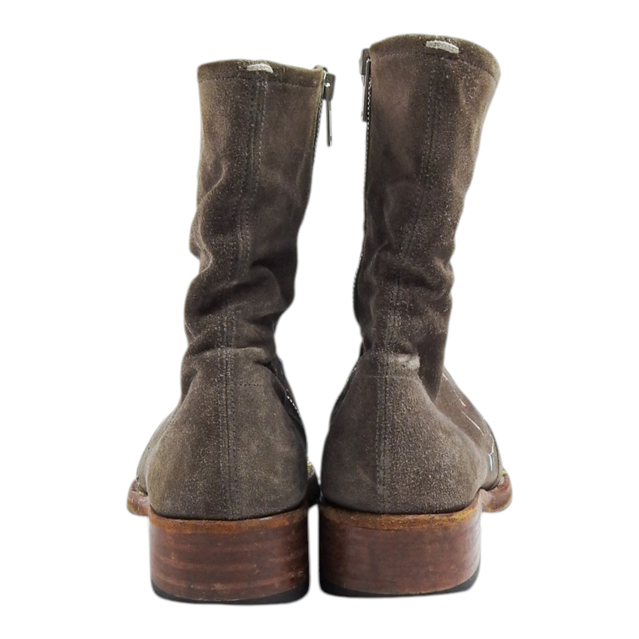 Maison Margiela Paint Splatter Suede Boots Size 41