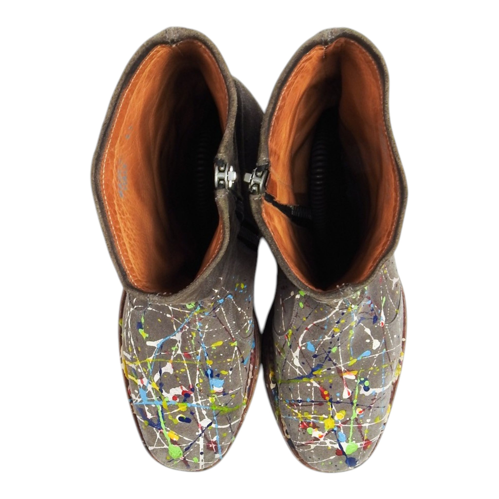 Maison Margiela Paint Splatter Suede Boots Size 41