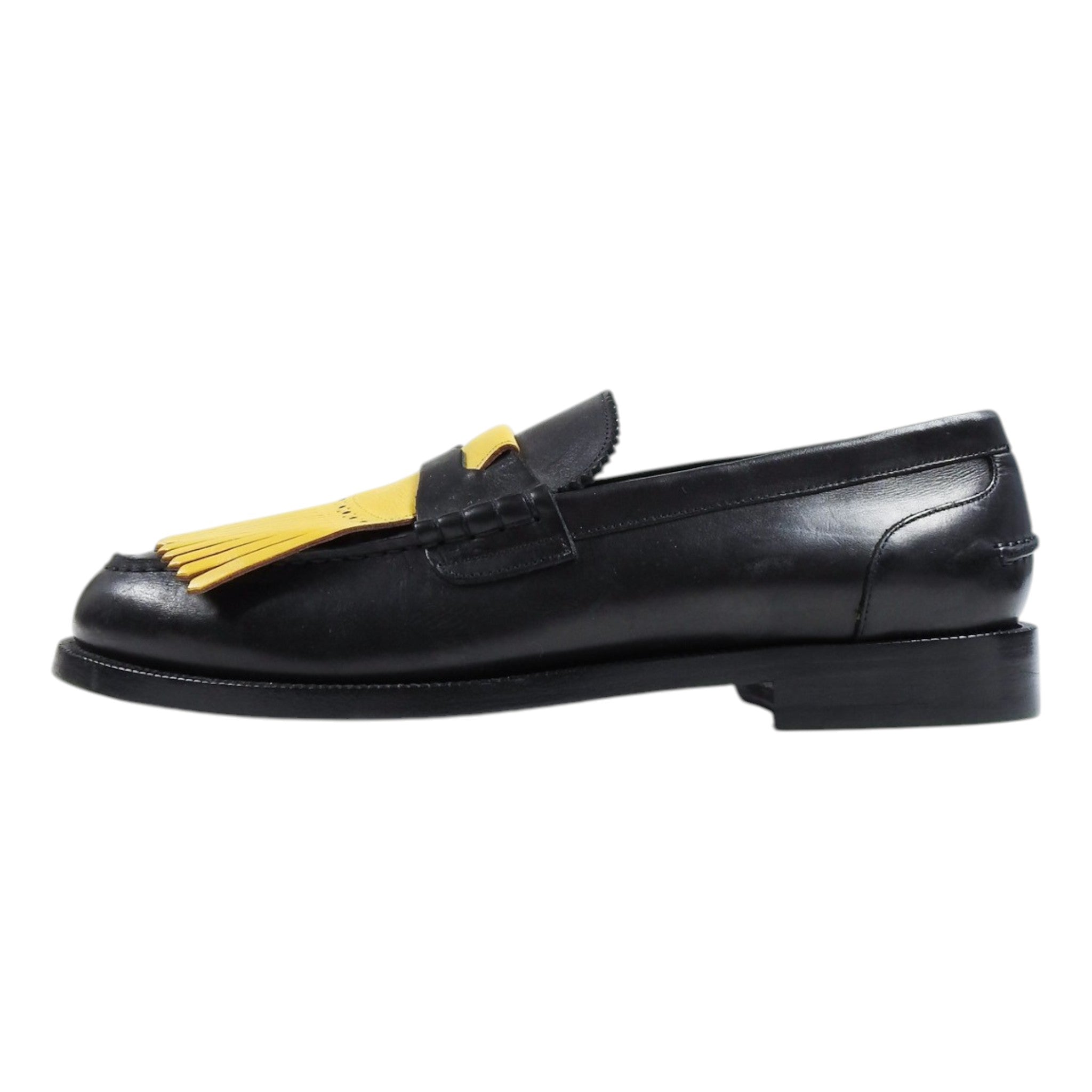 Burberry Yellow Fringe Loafers Size 44