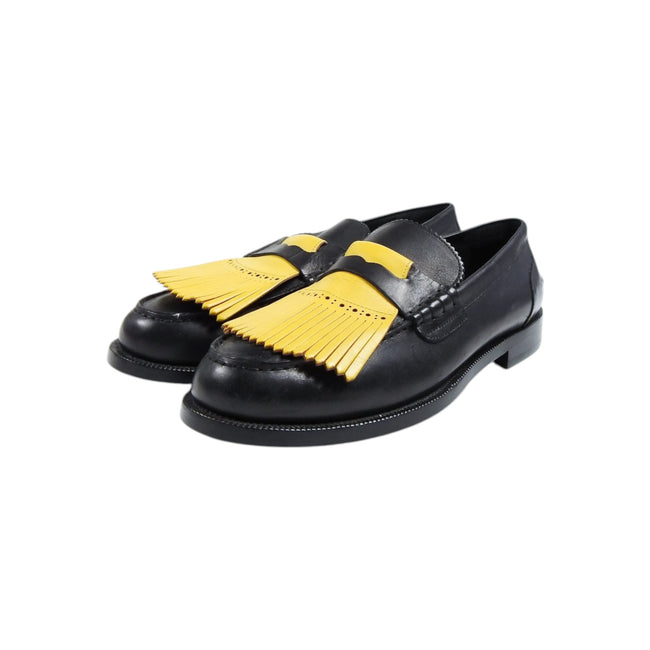 Burberry Yellow Fringe Loafers Size 44