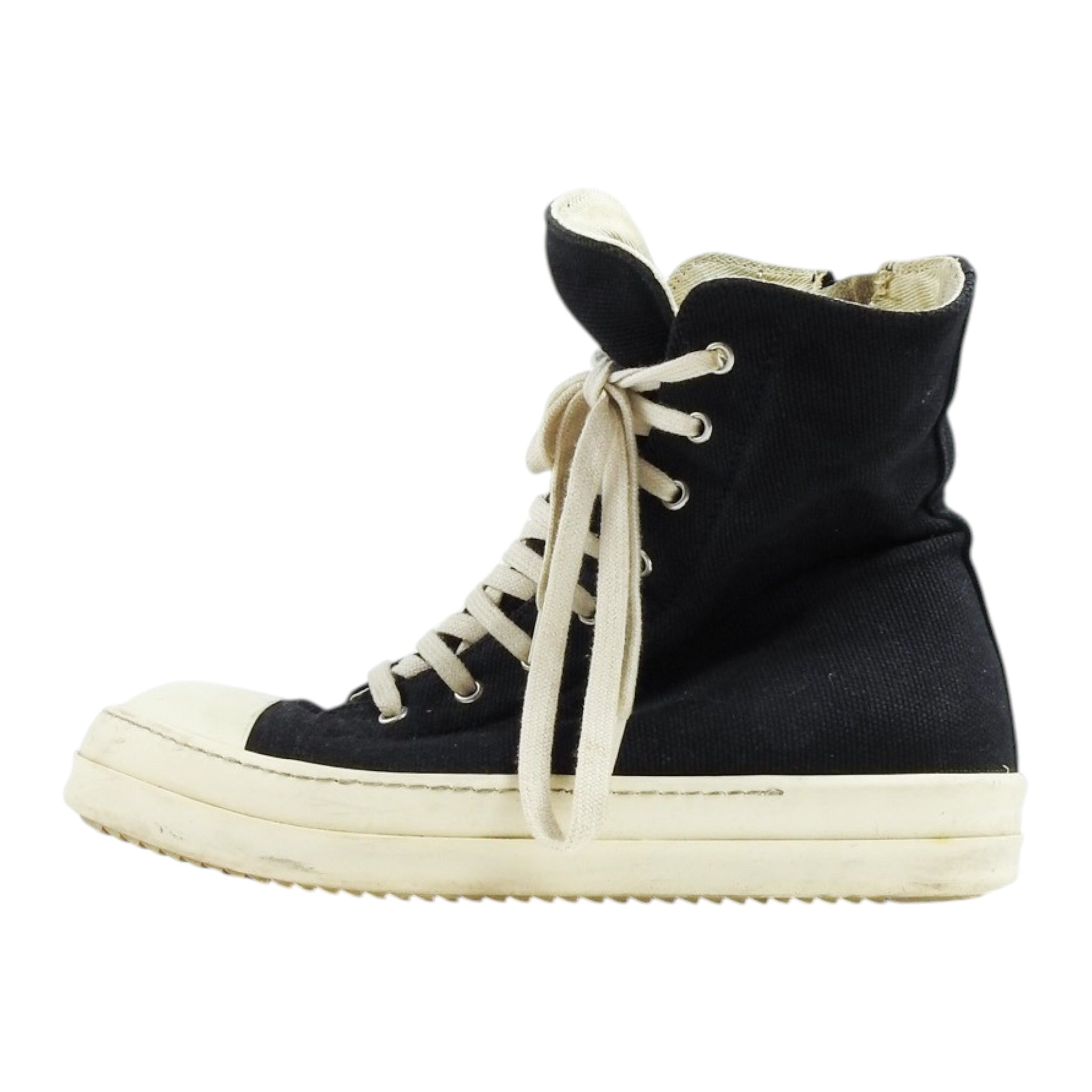 Rick Owens DRKSHDW Black Canvas Ramones Size 41