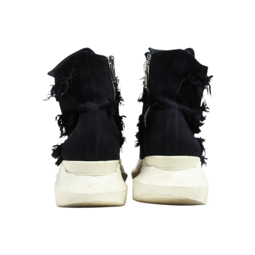 Rick Owens DRKSHDW Distressed Black Sneakers Size 42