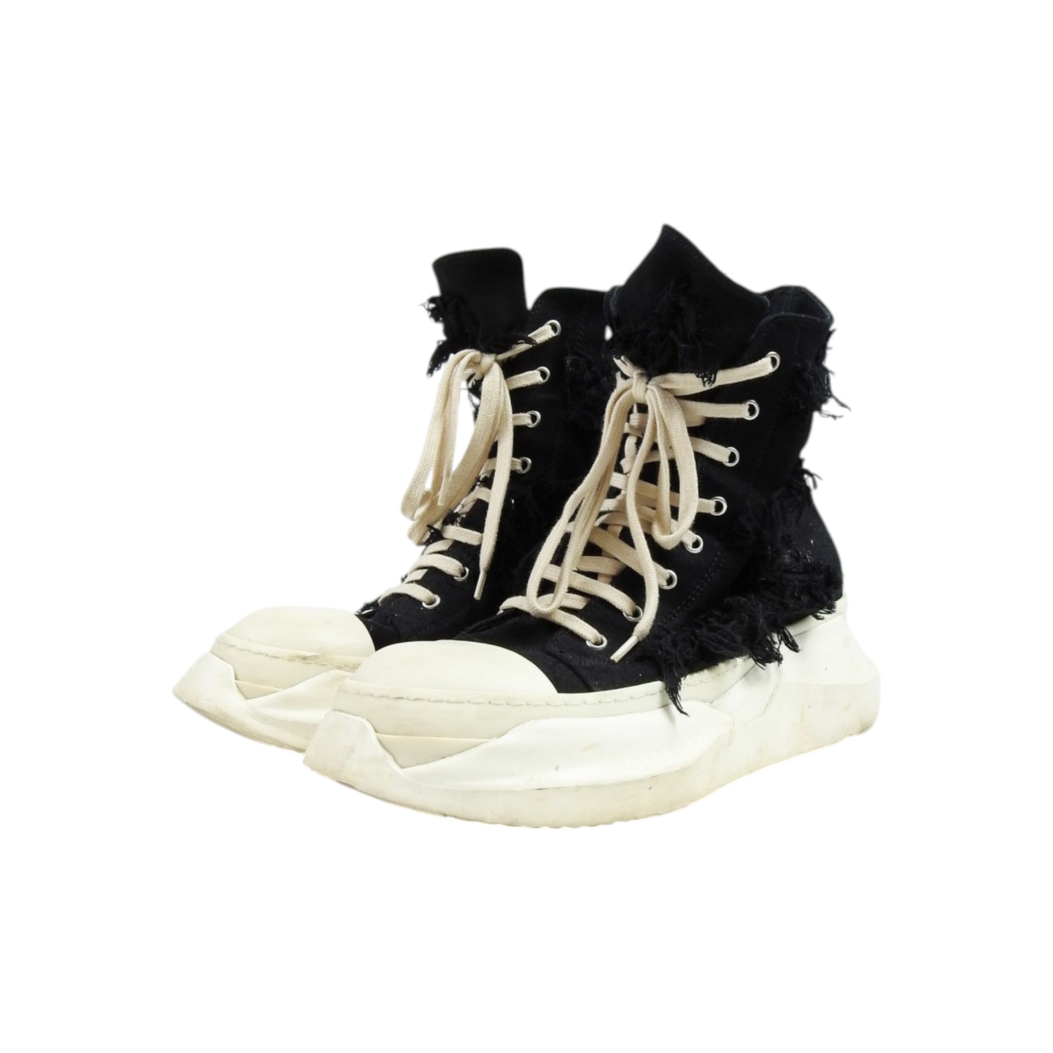 Rick Owens DRKSHDW Distressed Black Sneakers Size 42
