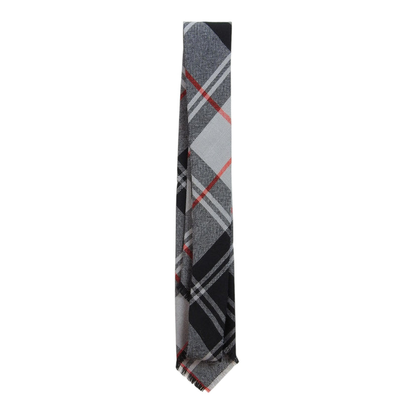 Hermes Grey Plaid Tie