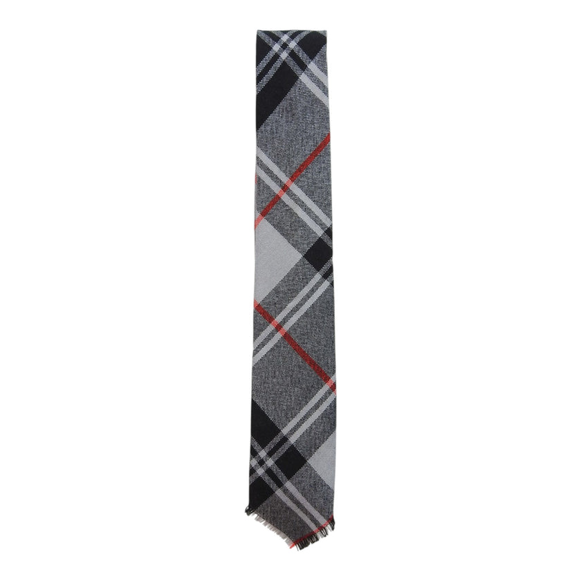 Hermes Grey Plaid Tie