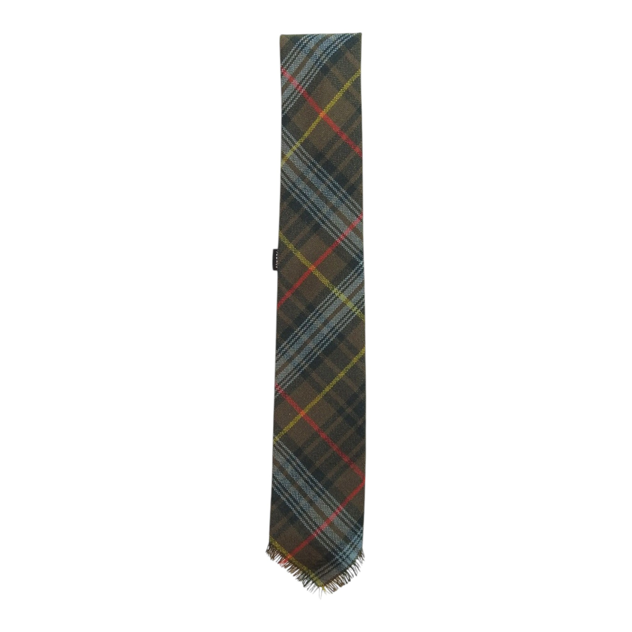 Hermes Brown Plaid Tie