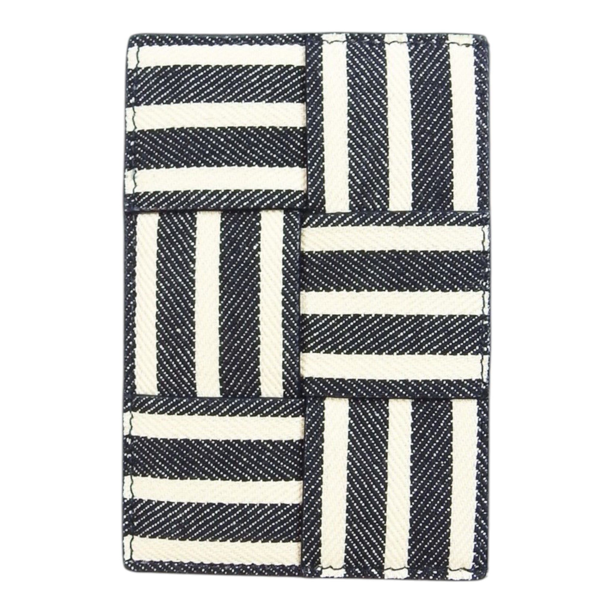 Bottega Veneta Striped Intrecciato Card Holder