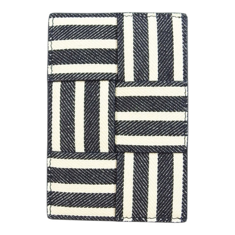 Bottega Veneta Striped Intrecciato Card Holder
