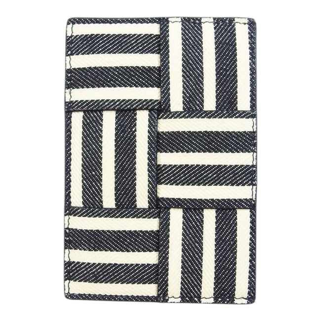 Bottega Veneta Striped Intrecciato Card Holder