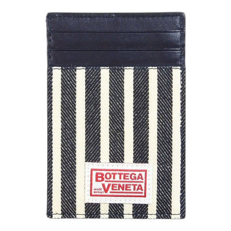 Bottega Veneta Striped Intrecciato Card Holder