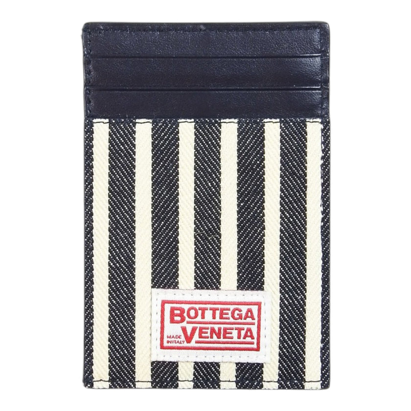 Bottega Veneta Striped Intrecciato Card Holder